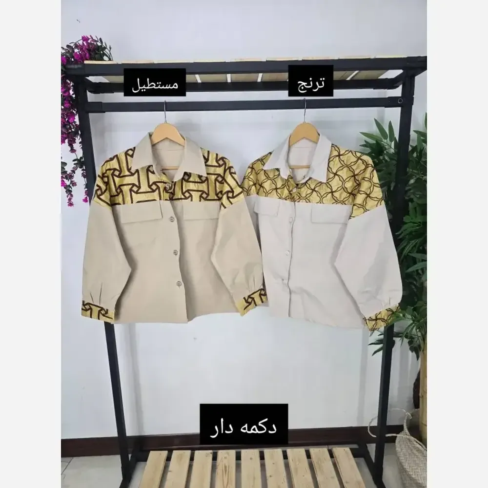 مانتو زنانه مدل نگارین جنس کتان با خرجکار جواهردوزی در رنگبندی متنوع سایز یک و دو