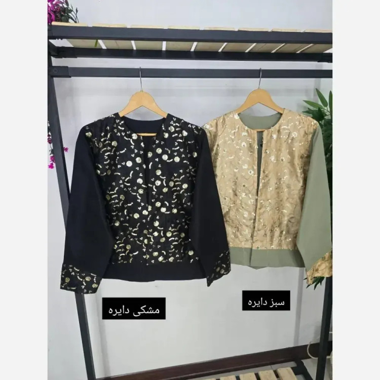 مانتو زنانه مدل نگارین جنس کتان با خرجکار جواهردوزی در رنگبندی متنوع سایز یک و دو