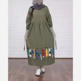 پیراهن ساحلی زنانه مدل آدمکی جنس لنین فری سایز 38 تا 46