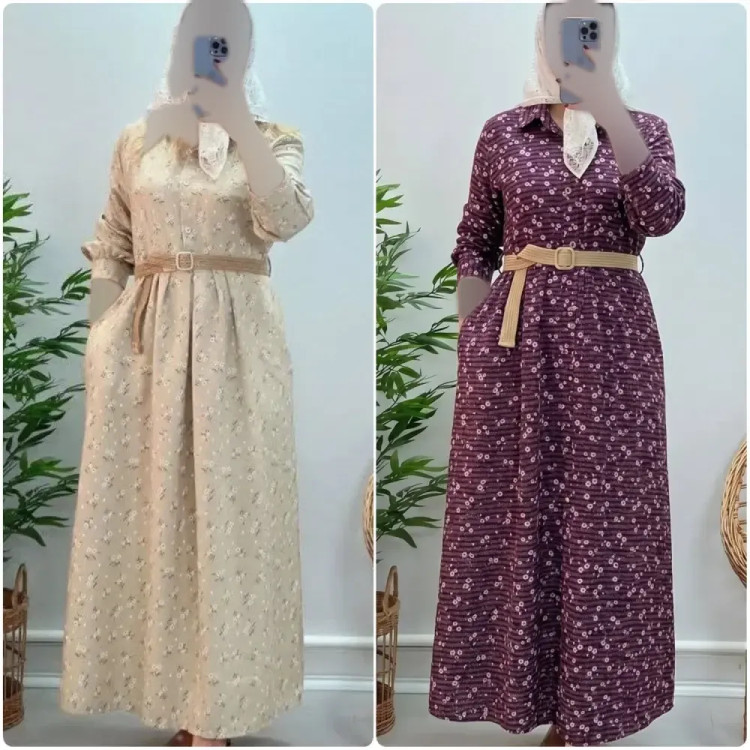 پیراهن زنانه مدل گلشیفته جنس کراش گل گچی فری سایز 38 تا 46