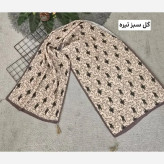 شال زنانه برشکا طرح گل گلی جنس پلیسه ابعاد 175 در 75 سانتیمتر