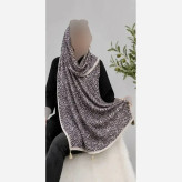 شال زنانه برشکا طرح گل گلی جنس پلیسه ابعاد 175 در 75 سانتیمتر