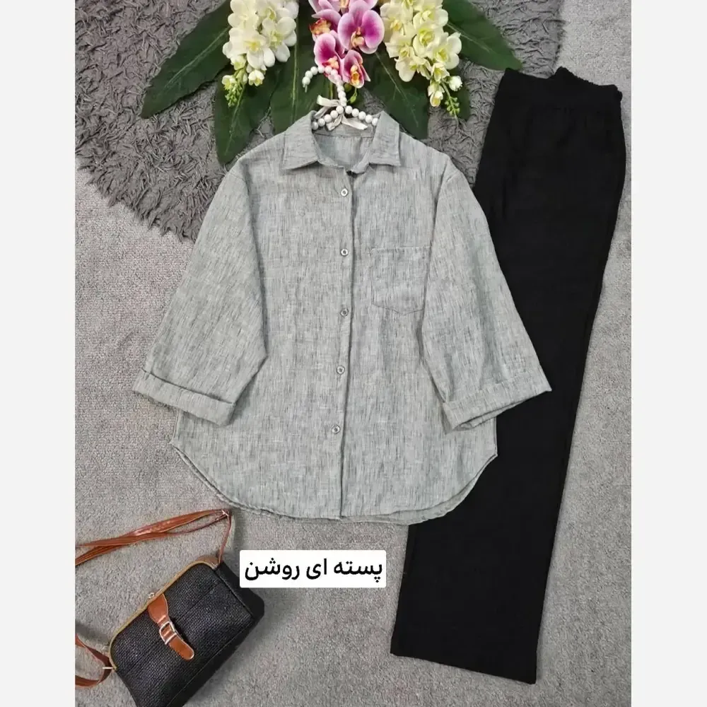 شومیز زنانه لنین خارجی کنفی مدل حنین فری سایز 36 تا 46