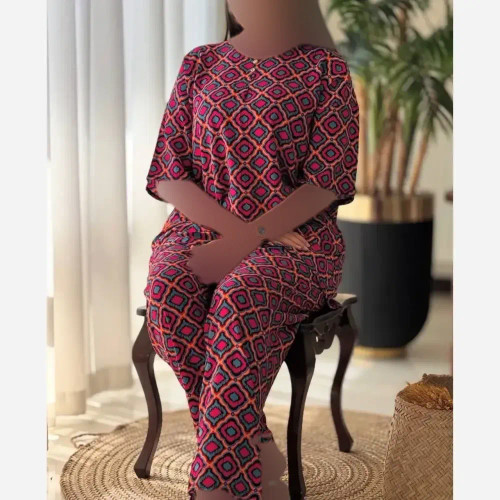 ست لباس راحتی زنانه مدل آبان جنس تمام نخ فری سایز 38 تا 48