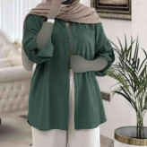 شومیز مانتویی کراش پاگن دار زنانه خنک و تابستانی