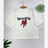 تیشرت زنانه طرح فلفل جنس سوپر پنبه فری سایز 38 تا 48
