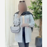 شومیز مانتویی گلدوزی شده زنانه جنس شانتون در رنگبندی متنوع سایز یک و دو