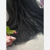 شال مجلسی زنانه طرح درختی دور دانتلی و لب نگین دار سایز 70 در 180 سانتی متر