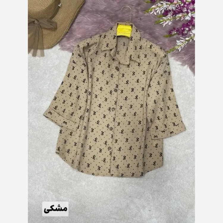 شومیز عروسکی پاپیون جنس کراش ایوا فری سایز 38 تا 46