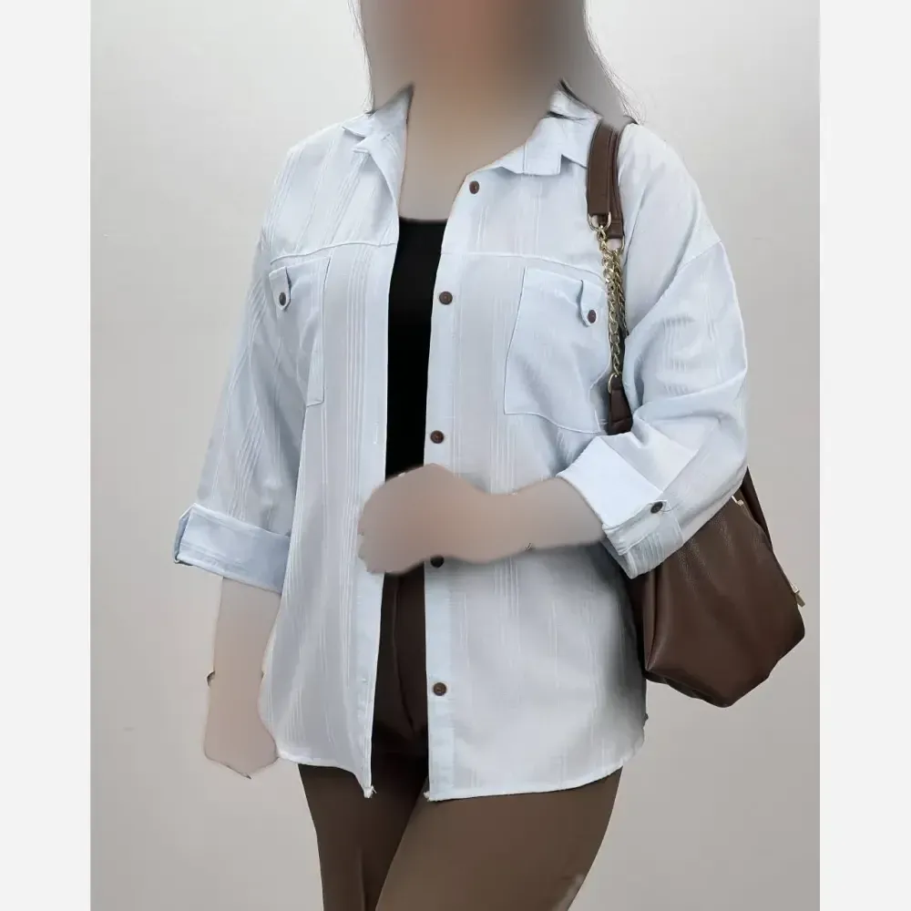 شومیز زنانه مدل مسیحا جنس کراش آیوا فری سایز 36 تا 46