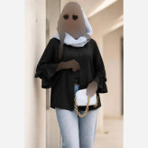شومیز زنانه آستین لاله جنس شانتون سوفیا فری سایز 36 تا 46
