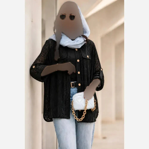 شومیز زنانه مراکشی ابریشم طرح دار جیب صلیبی فری سایز 36 تا 48