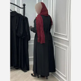 پیراهن زنانه مجلسی مدل سوگلی جنس مازراتی مشکی فری سایز 38 تا 46