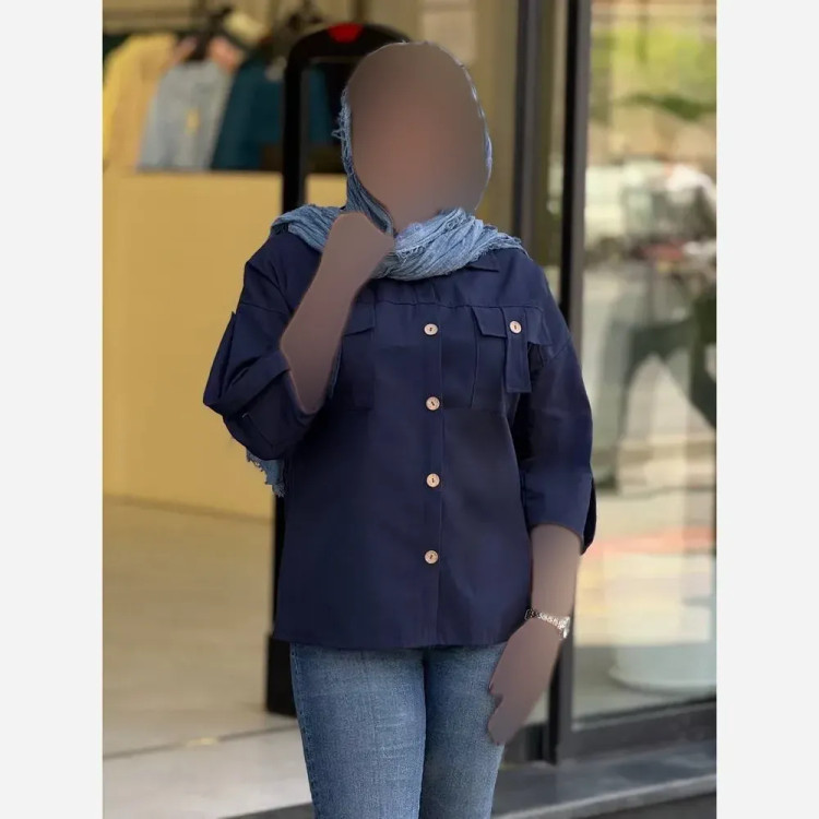 شومیز زنانه لینن تابستانه جیبدار مدل آستیندار در رنگبندی متنوع