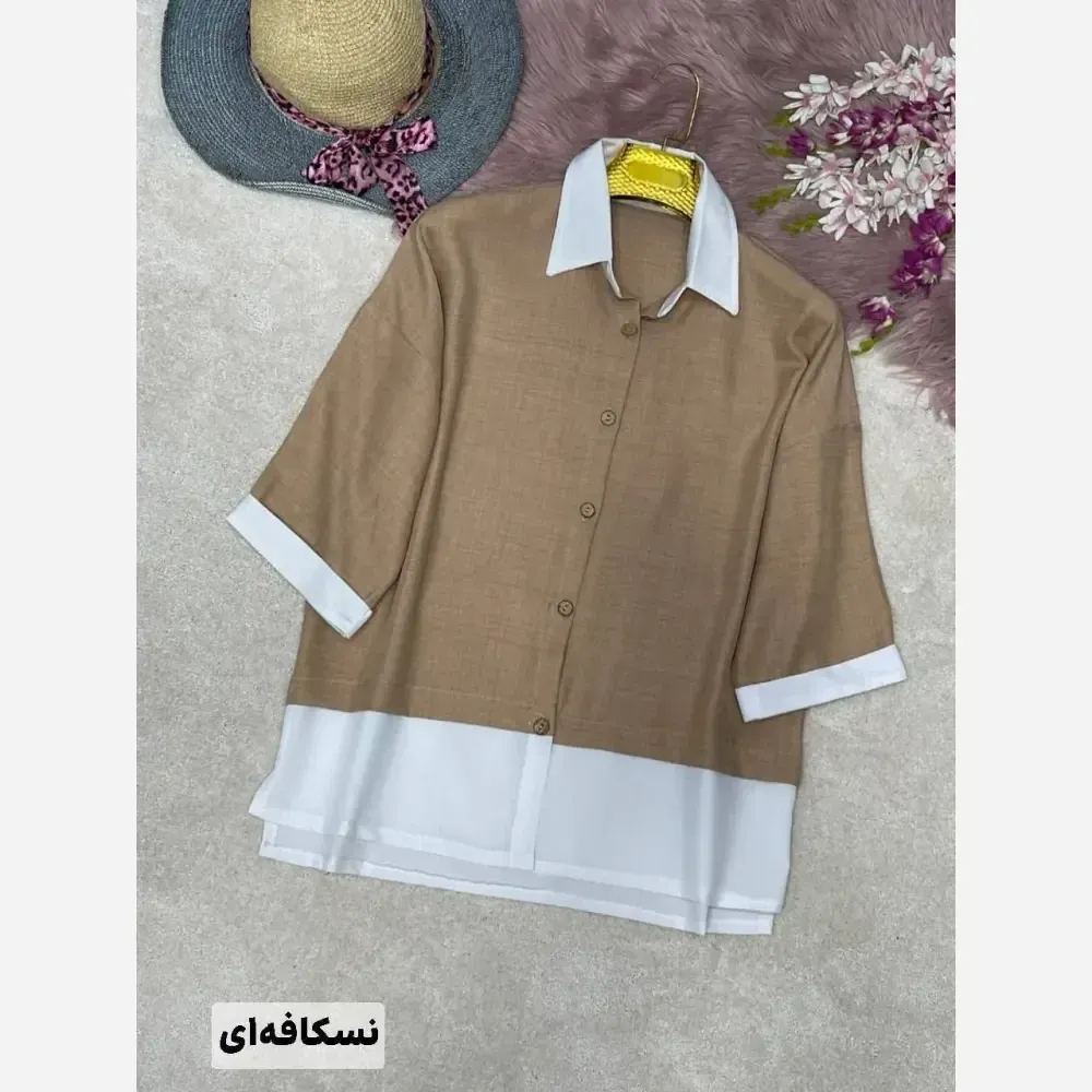 شومیز زنانه مدل فریبا جنس شانتون سایز 38 تا 46