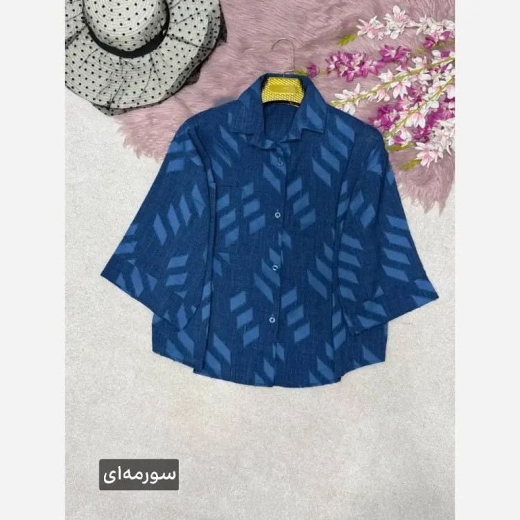 شومیز زنانه مدل باکسی سوین جنس شانتون فری سایز 38 تا 46