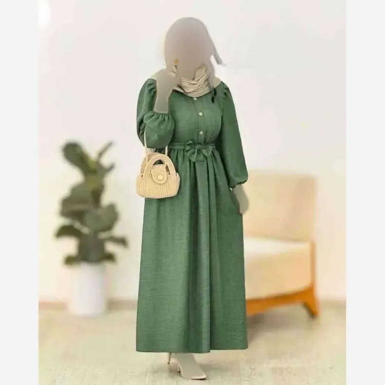 پیراهن زنانه بلند شانتون مدل ساغر فری سایز مناسب سایز 38 تا 48