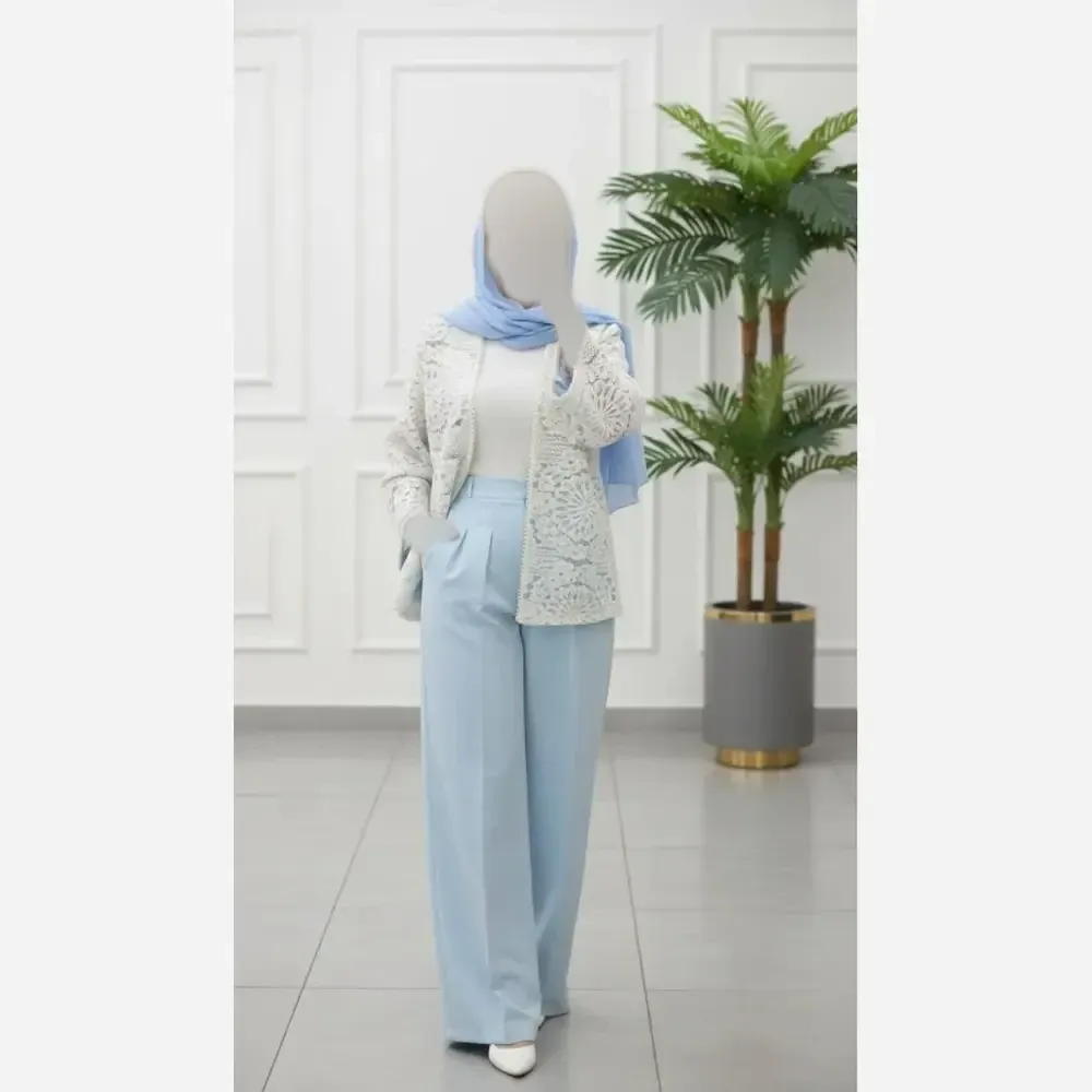 کت و شلوار زنانه مدل گندم جنس مازراتی و گیپور در رنگبندی متنوع