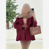 شومیز نوار عدسی زنانه مدل گلاره جنس شانتون شاین دار فری سایز تا 48
