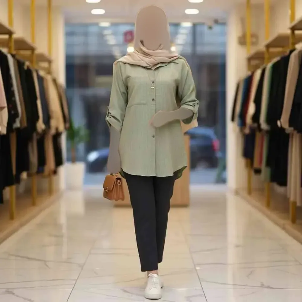 شومیز مانتویی شانتون دیپلمات زنانه مدل دلوین در رنگبندی متنوع
