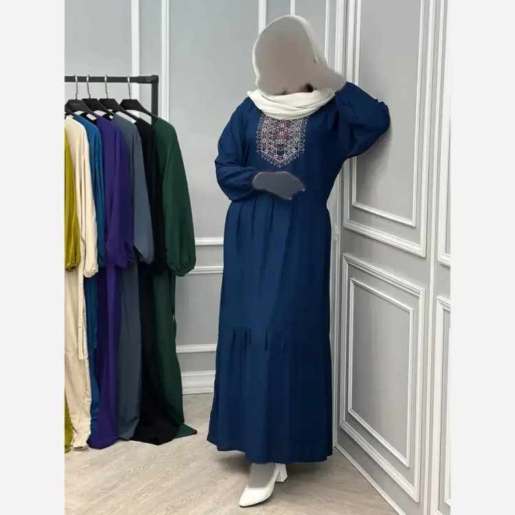 ساحلی گلدوخت نخی اعلا سایز 40 تا 50 با بند تنظیم کننده