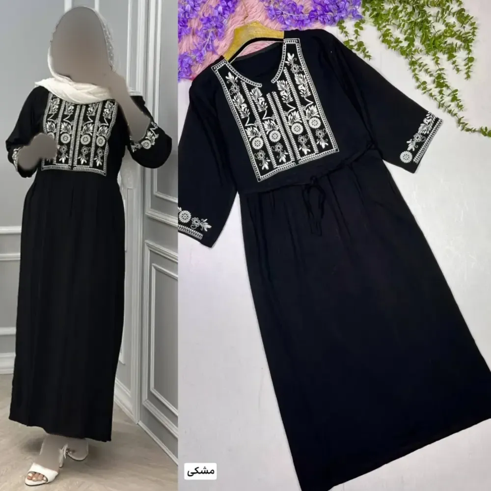 ساحلی گندم نخی اعلا مشکی طوسی سایز 40 تا 50