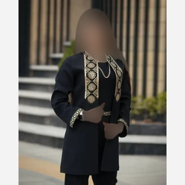 کت شلوار پرشین مکانیک بهدوخت زنانه طلایی نقره ای فری سایز 36 تا 46