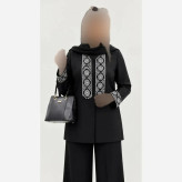 کت شلوار پرشین مکانیک بهدوخت زنانه طلایی نقره ای فری سایز 36 تا 46