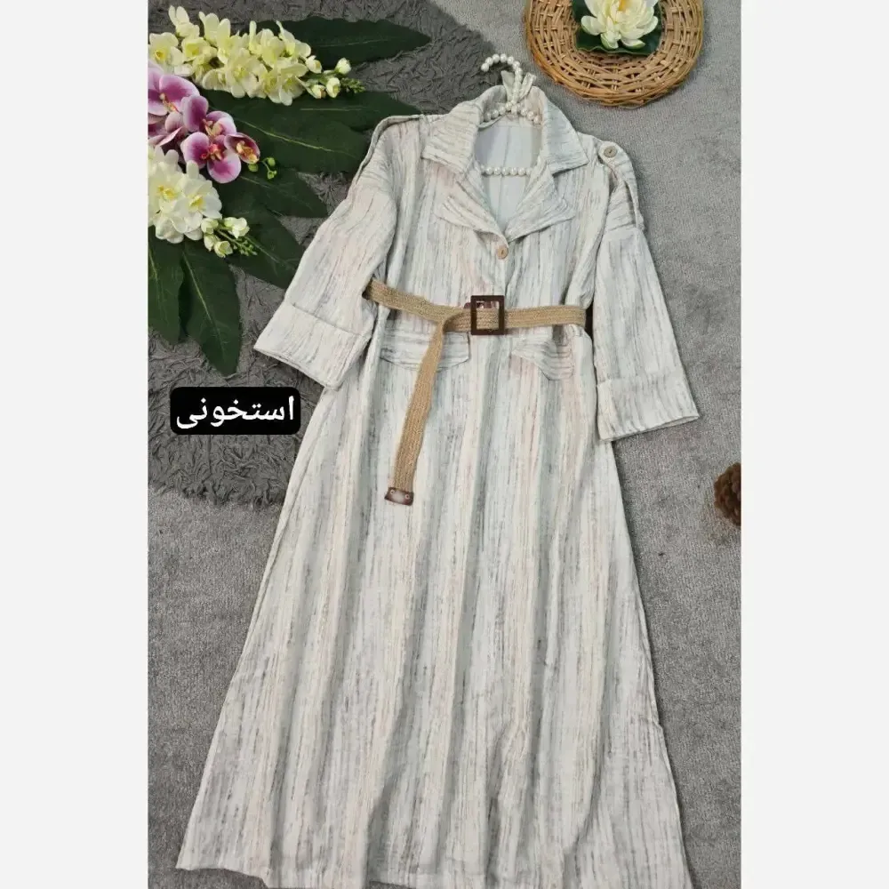 کفتان گازوئیلی شانتون با کیفیت زنانه فری سایز 38 تا 46 قد 120