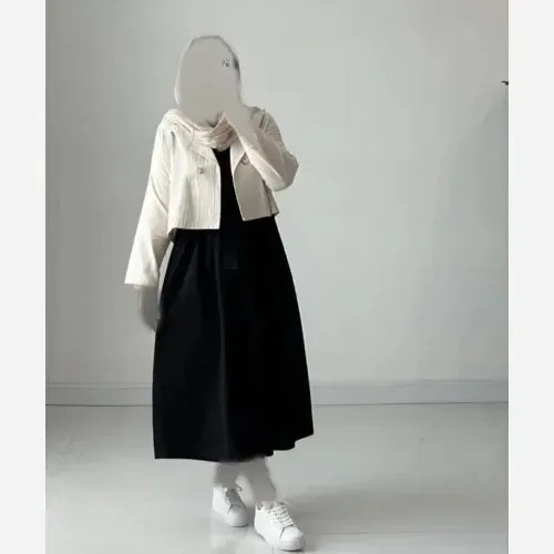 ست کت و سارافون زنانه جنس لنین سایز 38 تا 46