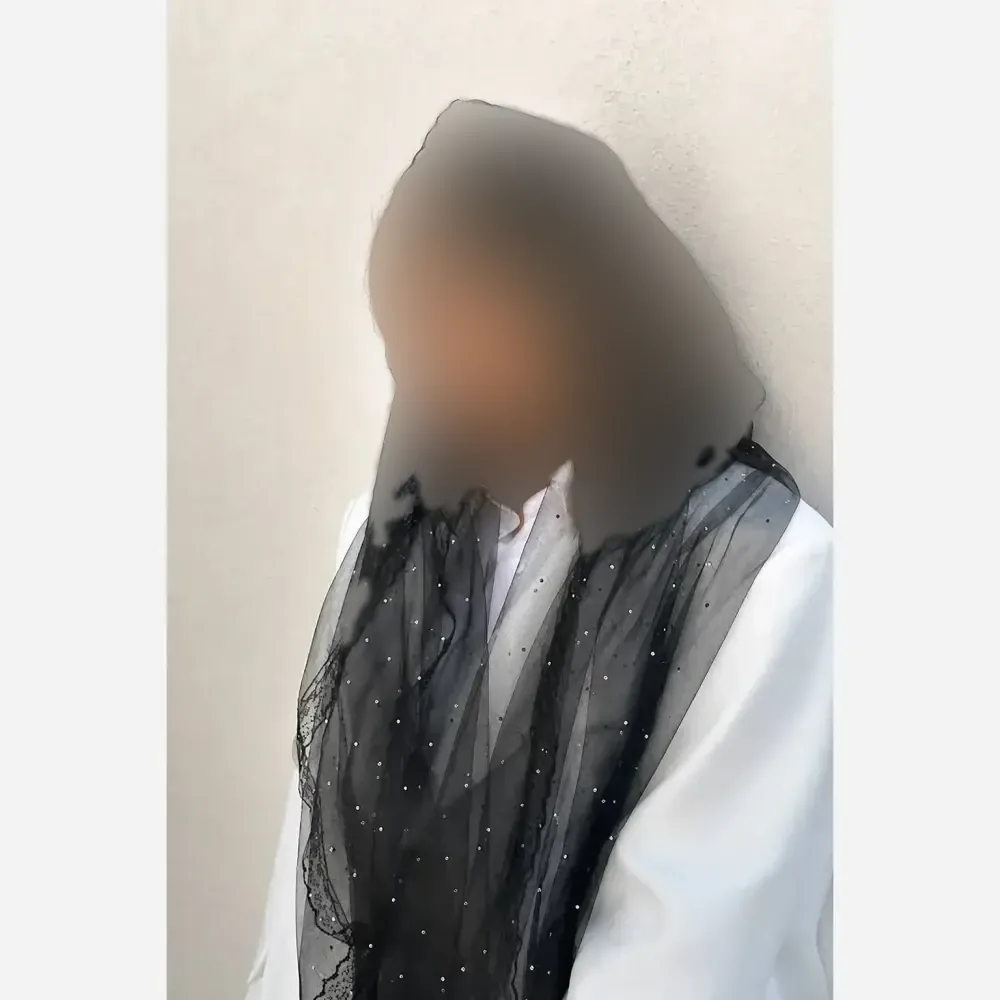 شال مجلسی دانتل نگیندار ابعاد 70 در 180 سانتیمتر