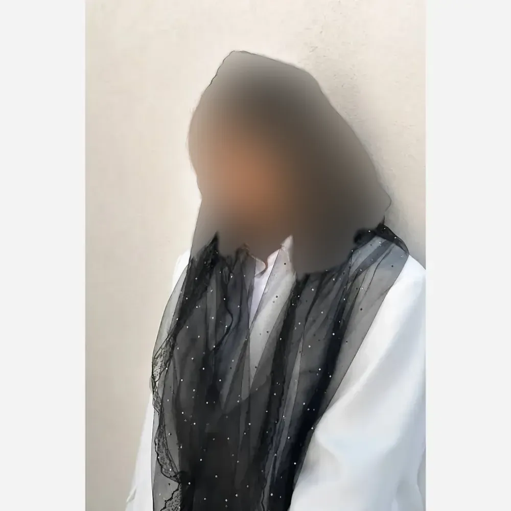 شال مجلسی دانتل نگیندار ابعاد 70 در 180 سانتیمتر