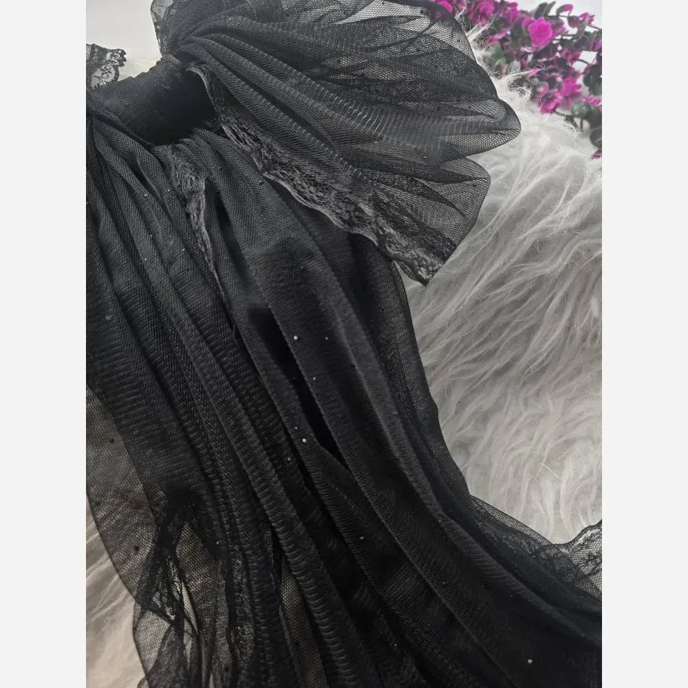 شال مجلسی دانتل نگیندار ابعاد 70 در 180 سانتیمتر