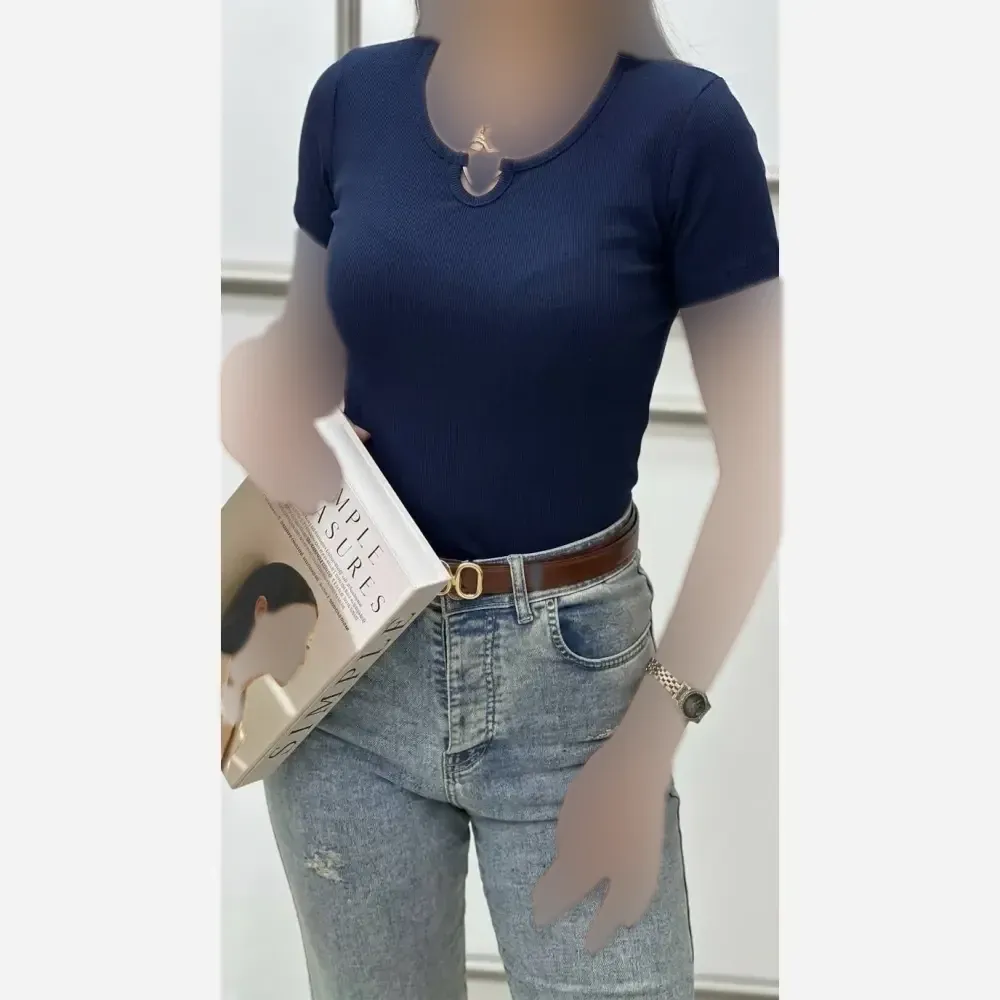 تیشرت زنانه فانریپ کبریتی پنبه طرح قلب قواره دار فری سایز تا 48