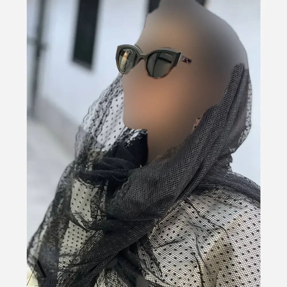 شال مجلسی گیپور دانتل زنانه ابعاد 180 در 75 سانتیمتر