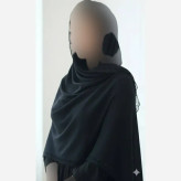 شال پلیسه لبه توری مجلسی قواره بزرگ ابعاد 180 در 75 سانتیمتر