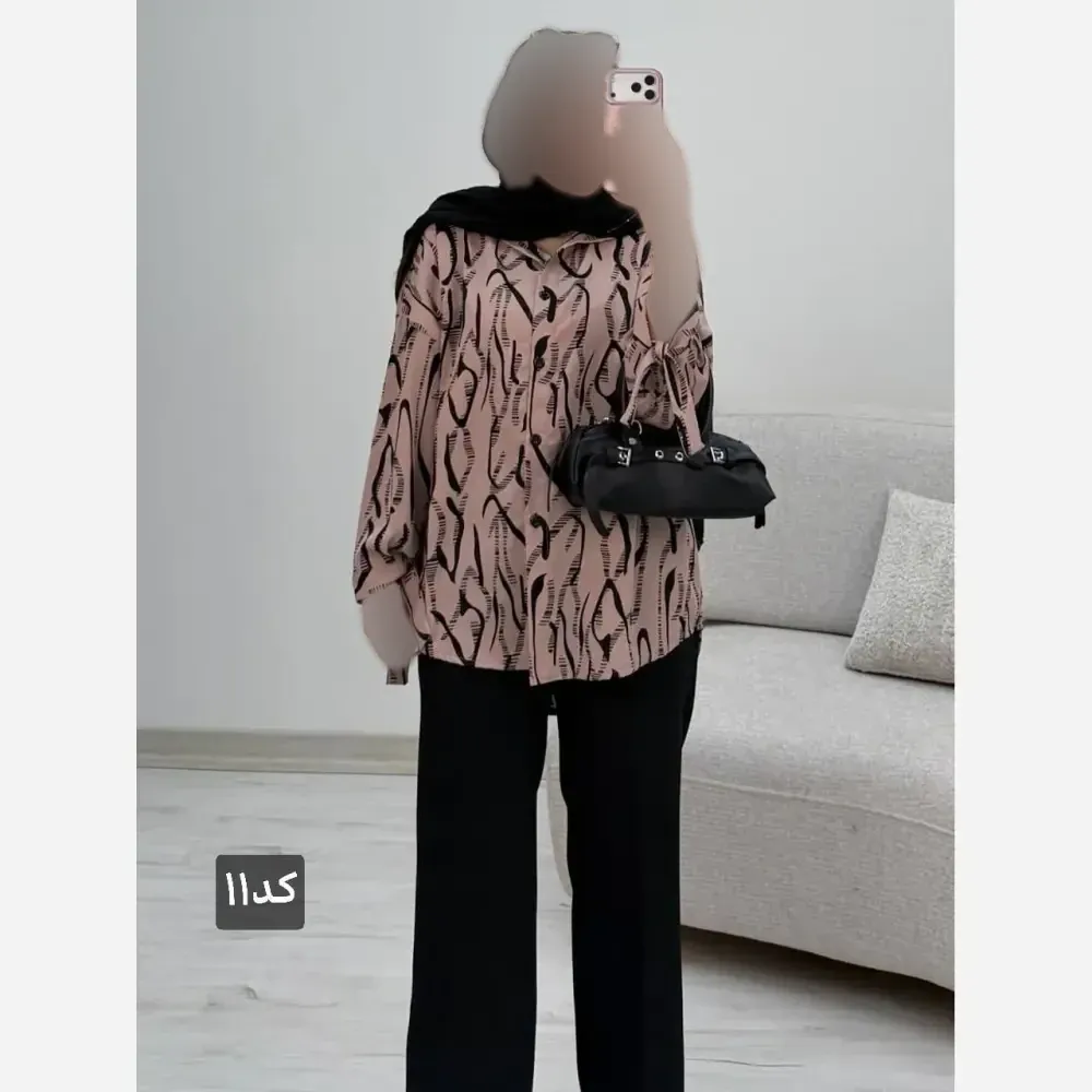شومیز زنانه طرحدار مدل ساناز جنس الیزه فری سایز 38 تا 48