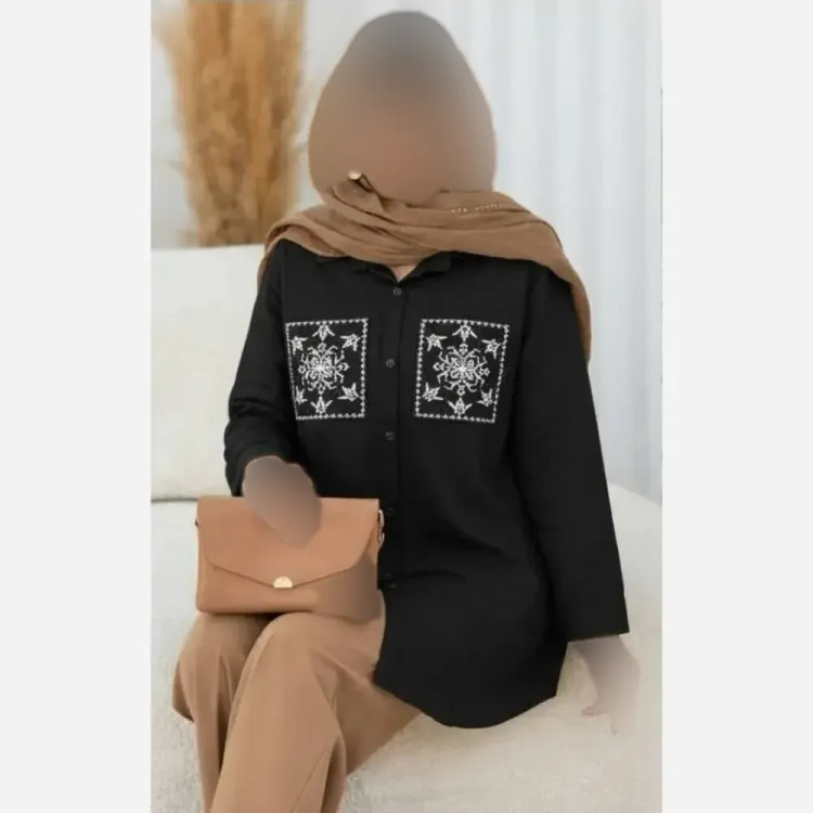تونیک مانتویی زنانه مدل کاکوتی جنس لنین آنزیم شده فری سایز 38 تا 46