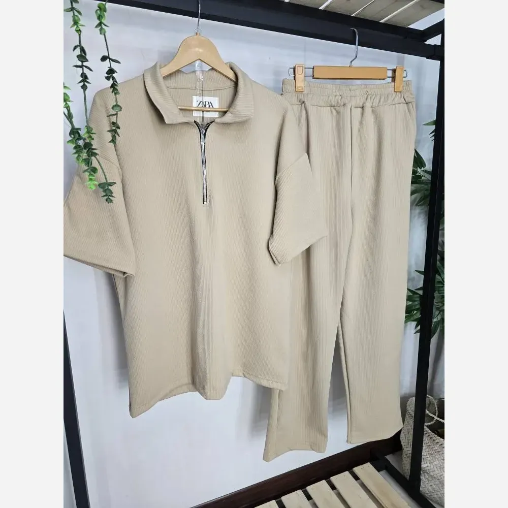 ست نیم زیپ مردانه اهورا جنس فتیله ای درجه یک بهاره