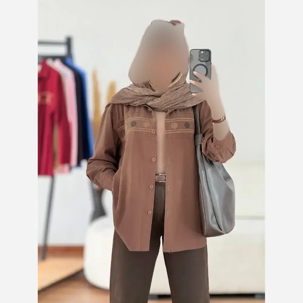 شومیز لینن زنانه مدل هدیه فری سایز تا 48