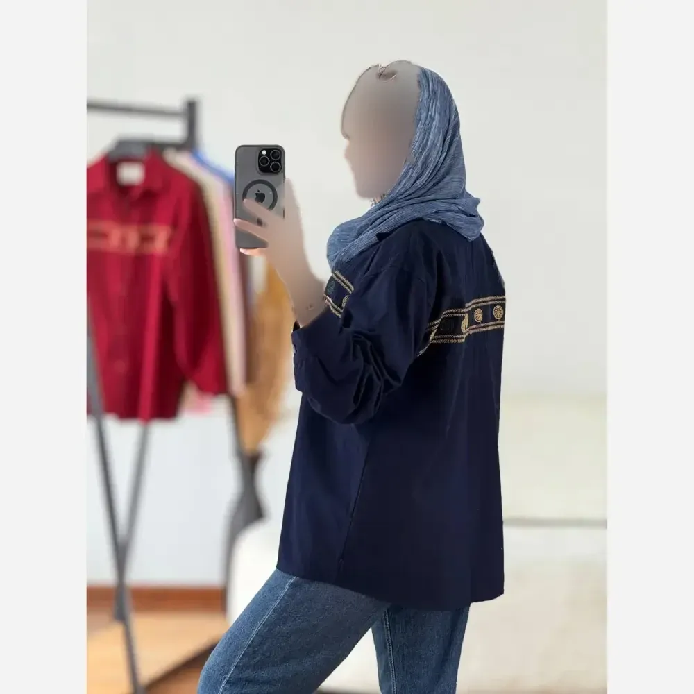 شومیز لینن زنانه مدل هدیه فری سایز تا 48