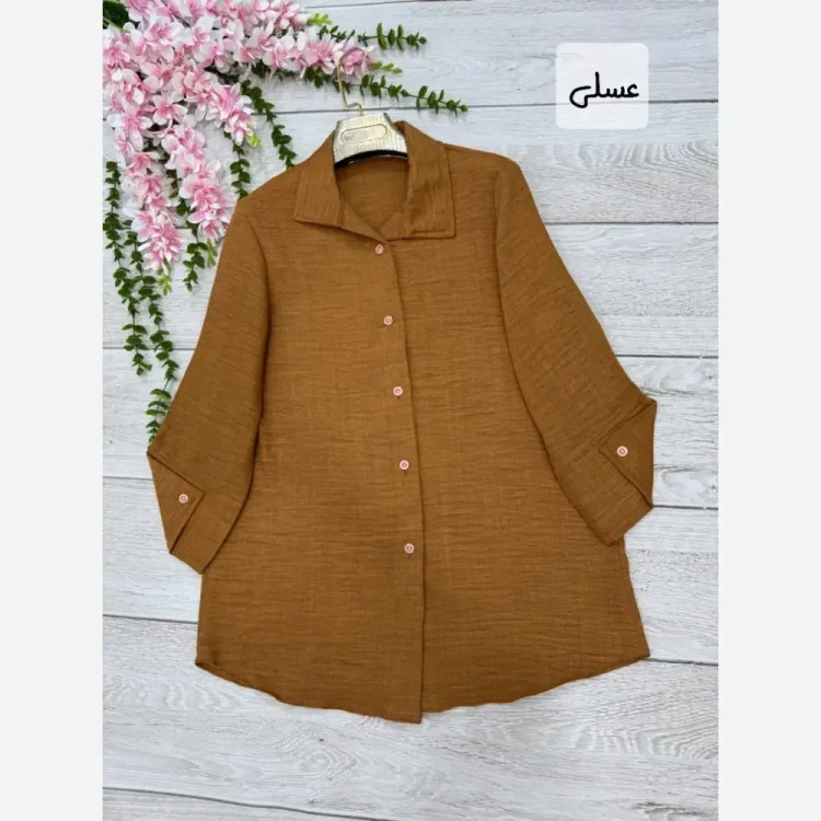 شومیز زنانه تابستانی جنس شانتون در رنگبندی متنوع سایز یک و دو