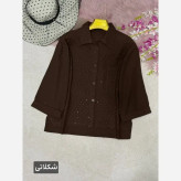 شومیز لنین آیسل نگین کوبی شده فری سایز 38 تا 46