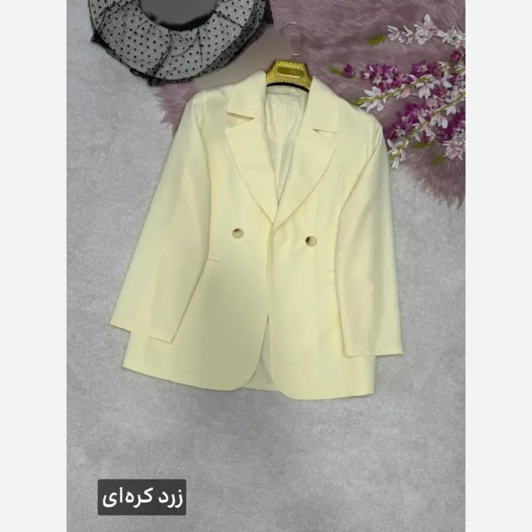 کت زنانه پاستیلی مدل الیس جنس پری خنک و سبک لایی کوبی شده
