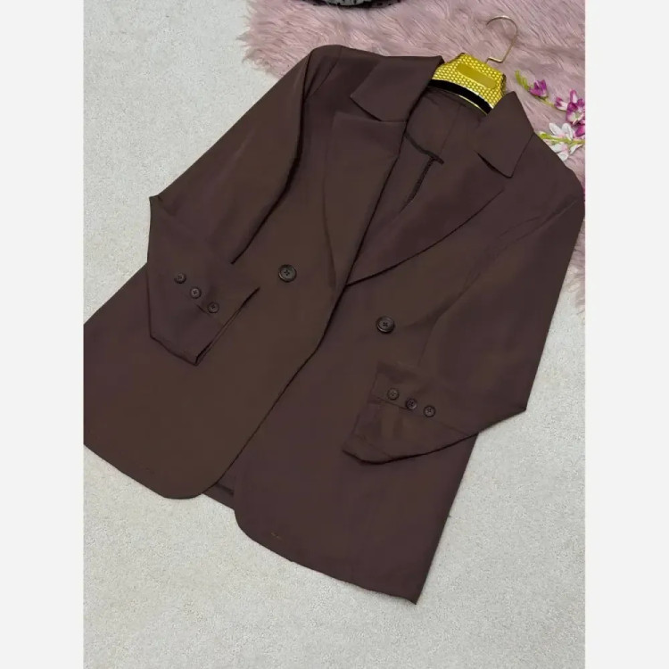 کت زنانه پاستیلی مدل الیس جنس پری خنک و سبک لایی کوبی شده