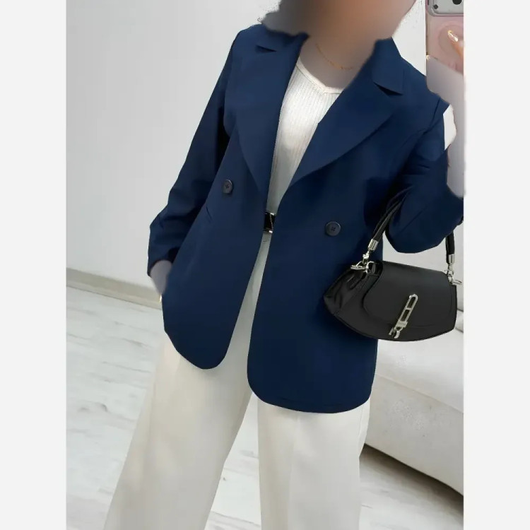 کت زنانه پاستیلی مدل الیس جنس پری خنک و سبک لایی کوبی شده