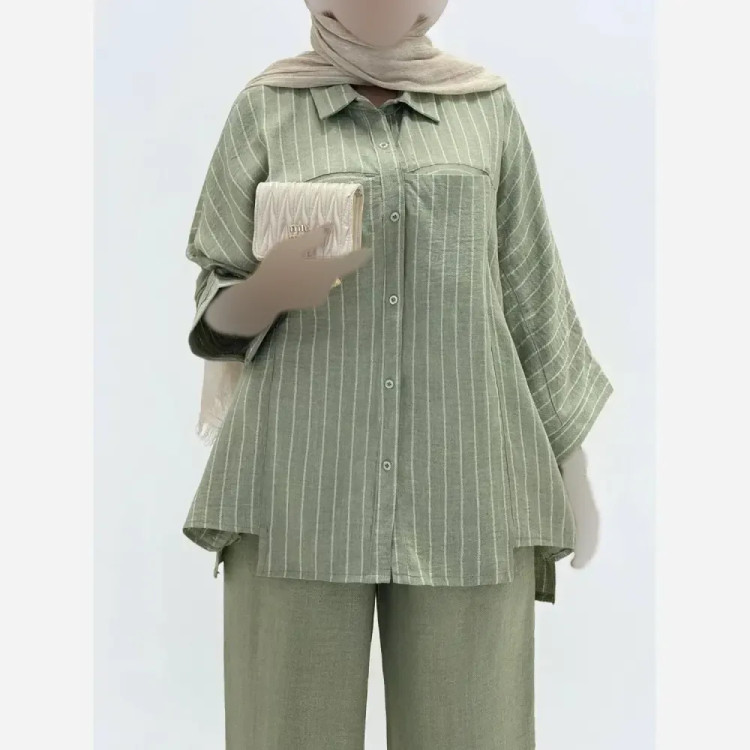 ست شومیز و شلوار زنانه مدل رستا جنس پری در 4 رنگ متنوع سایز 1 و 2