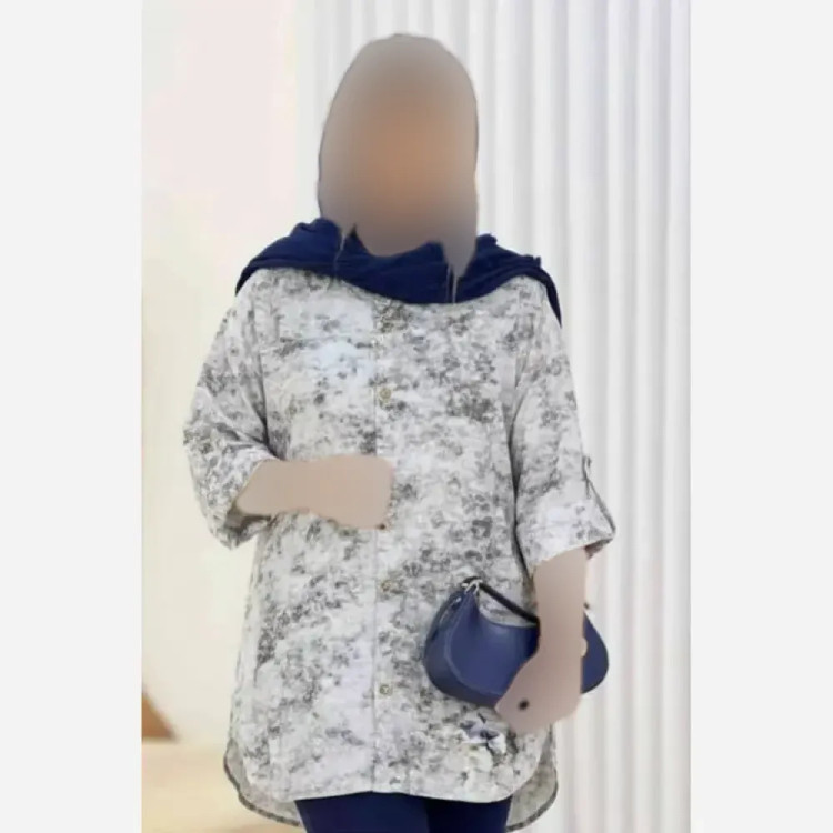 شومیز مانتویی زنانه مدل پرنیا جنس سوفیا ژاکارد