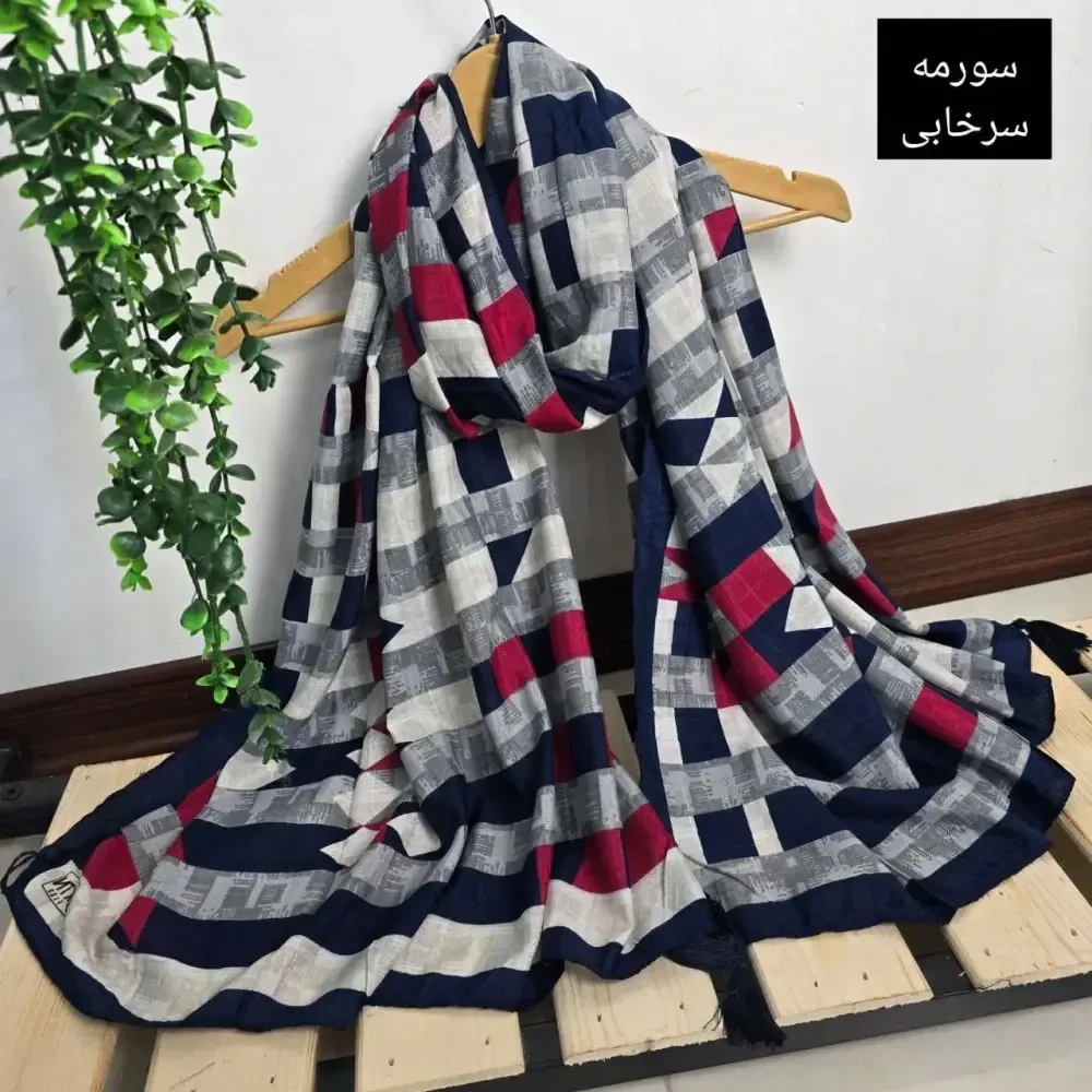 شال نخی ژاکارد مدل کیانا ابعاد 190 در 70 سانتیمتر