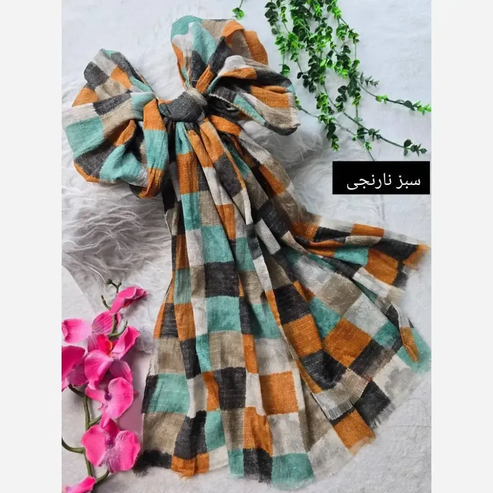 شال زنانه مدل ماه تاج جنس برشکا کریشه سافت ابعاد 195 در 58 سانتی متر